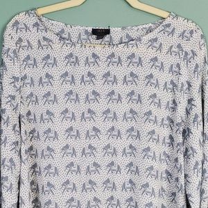 Mix by 41 Hawthorn Ellie Printed Elephant Blouse L